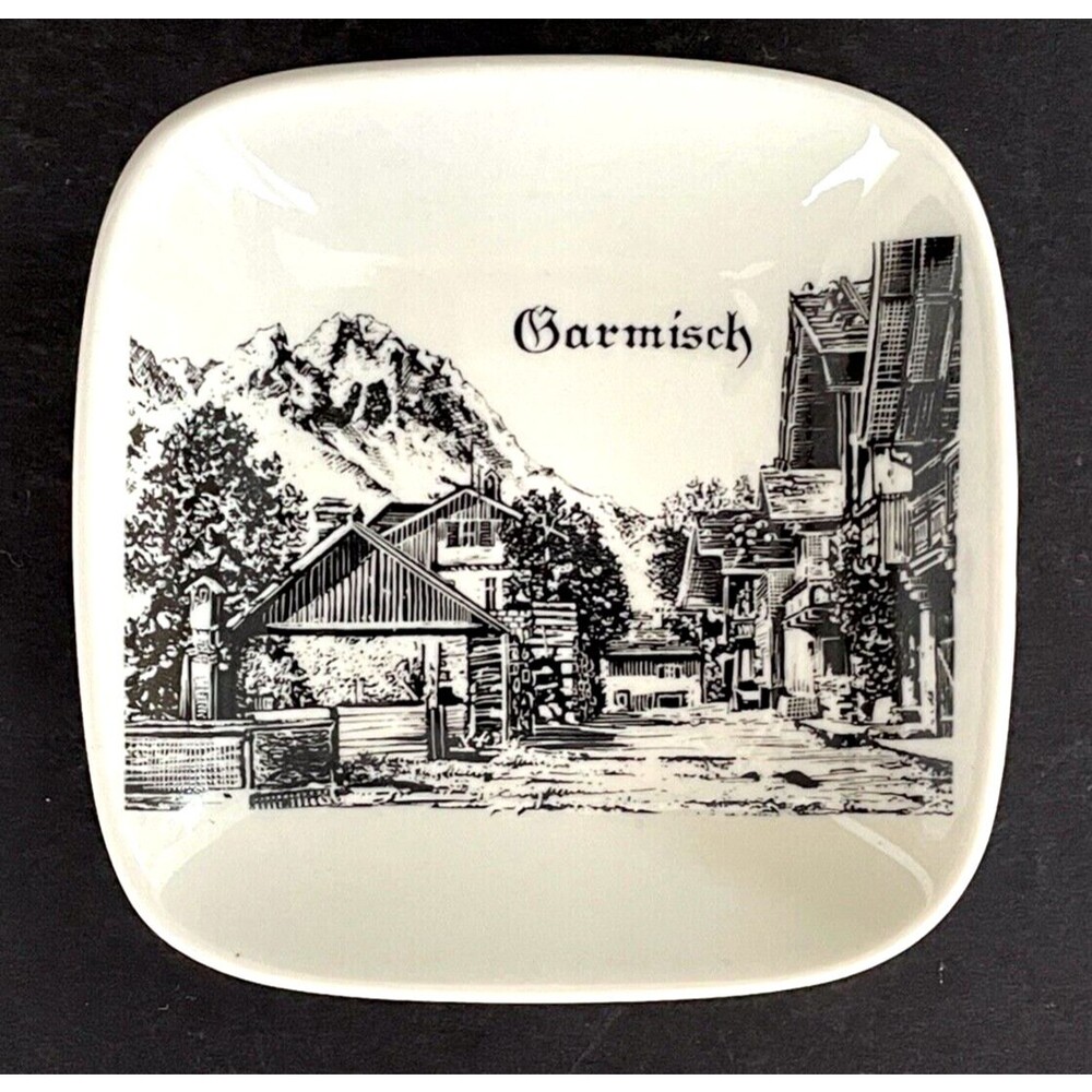 Vintage Royal Crown Bavaria Porcelain Garmisch Germany Trinket Dish